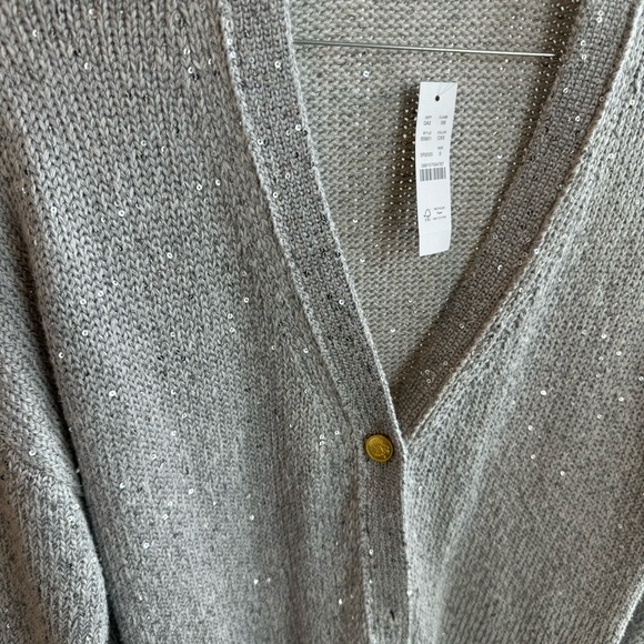 JCrew Sequin V-neck cardigan sweater. Size Small - Picture 6 of 8